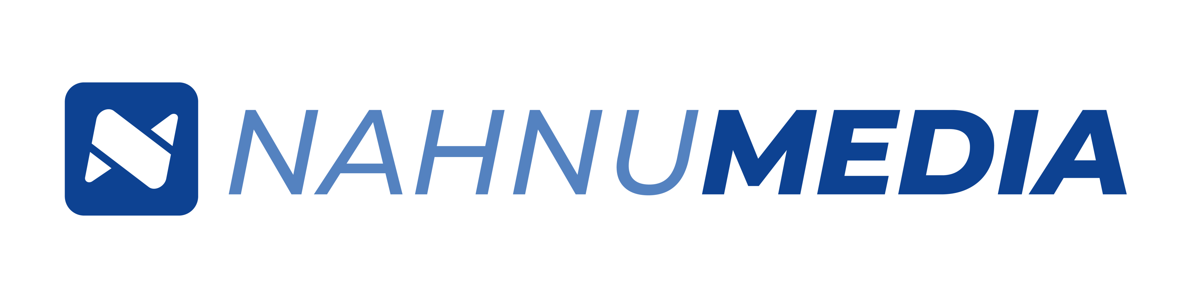 Logo of Nahnu Media featuring a blue square with a stylized white paper airplane icon on the left. Beside it, the text "NAHNU MEDIA" is written, with "NAHNU" in light blue and "MEDIA" in dark blue. The overall design is modern and clean.